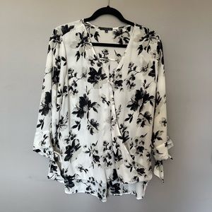 West Kei XL Floral Wrap Shirt